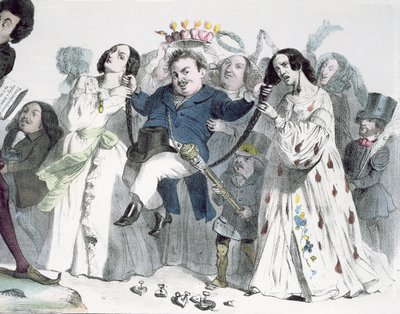 Karikatura Honore de Balzac (1799-1850) od Granville