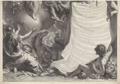 Alegorie moci Ludvíka XIV od Gérard Edelinck