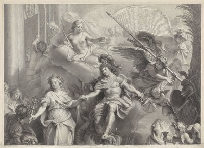 Alegorie moci Ludvíka XIV od Gérard Edelinck