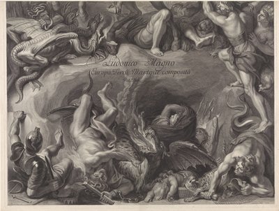 Alegorický jezdecký portrét Ludvíka XIV., francouzského krále od Gérard Edelinck