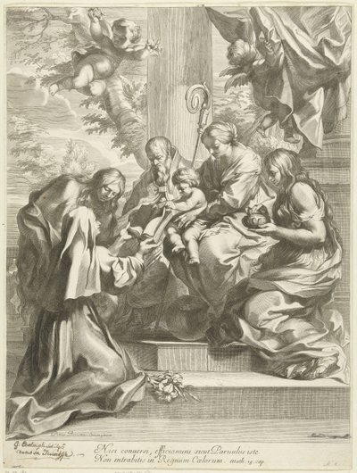 Svatá Martina u nohou Marie od Gérard Edelinck