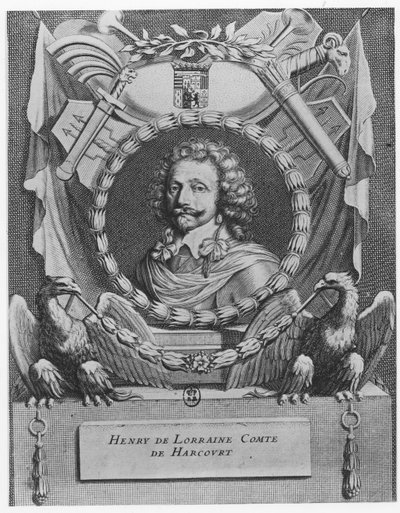 Henri de Lorraine, hrabě z Harcourt od Gérard Edelinck