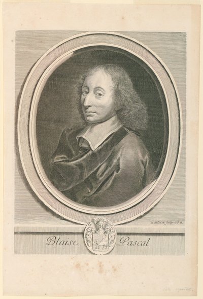 Portrét Blaise Pascala (1623-1662) od Gérard Edelinck