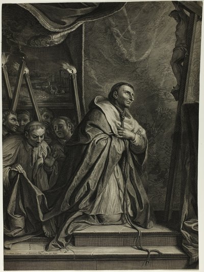 Svatý Karel Borromeus od Gérard Edelinck