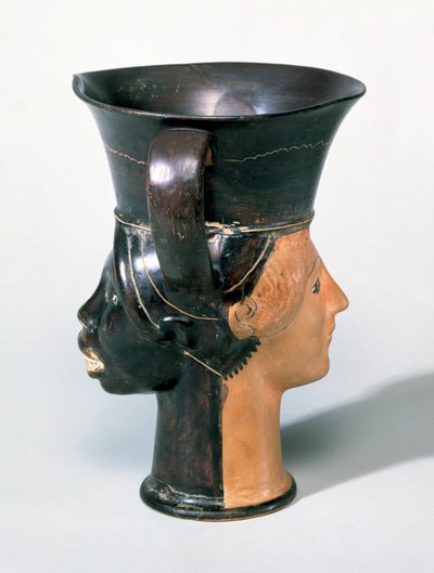 Attic Janiform Kantharos Cup, cca 470 př.nl (keramický) od Greek