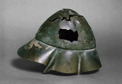 Helma ‚Companion Cavalryman‘, Boetian, pravděpodobně ze 4. století př. n. l. (bronzová) (viz také 126299) od Greek