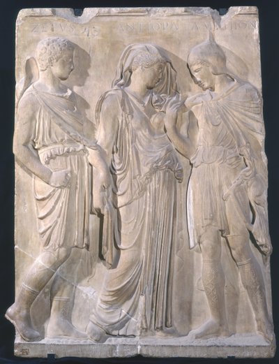Orfeus, Eurydika a Hermes (mramor) od Greek