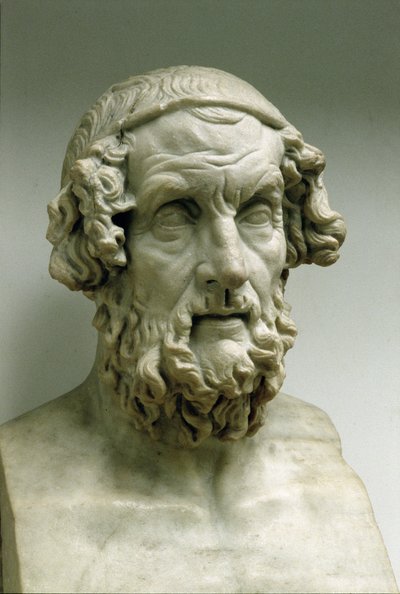 Portrétní busta Homera (mramor) od Greek