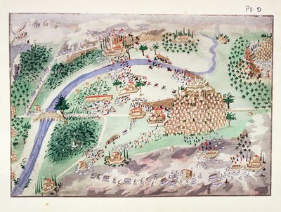 Bitva o citadelu v Artě, deska 9 z Obrazové historie řecké války za nezávislost od generála Makryjannise od Greek School