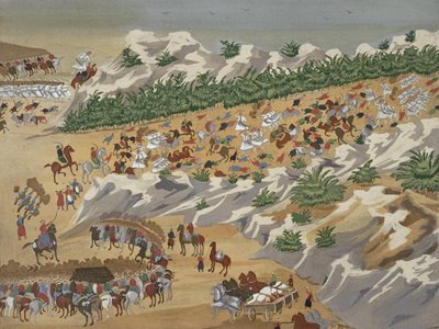 Bitva u Vasiliky v roce 1821, z obrazové historie řecké války za nezávislost od Greek School