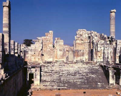 Velké schodiště Apollónova chrámu, cca 336 př.nl od Greek School