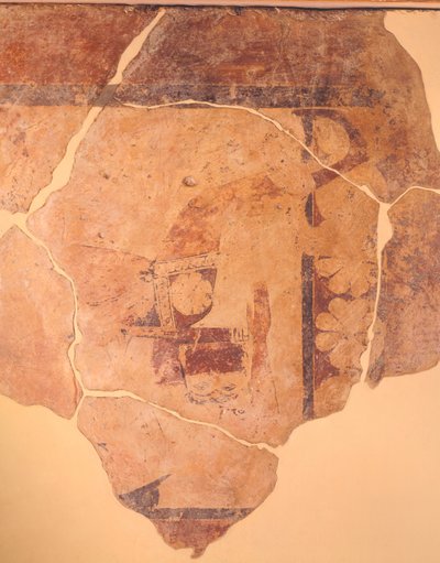 Perseus Hunter, freska z metopy chrámu C Termoska, Řecko, řecká civilizace, cca 630 př.n.l. od Greek School