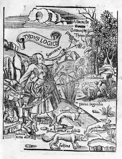 Liberal Arts: Logic - in "" Margarita Philosophica "" Gregor Reisch (1467-1525). Žok od Gregor Reisch