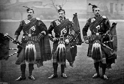 Pipers of the 1st Scots Guards, 1896. od Gregory and Co