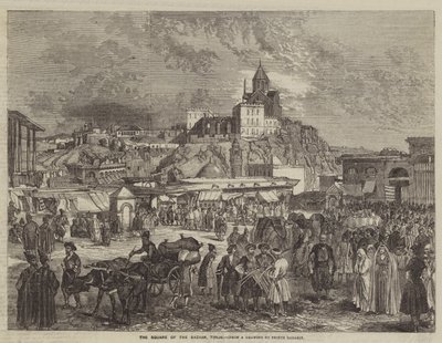 Náměstí bazaru, Tiflis od Grigori Grigorevich Gagarin