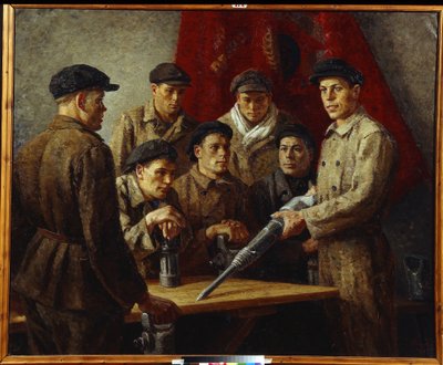Stachanovská brigáda - stachanovské hnutí od Grigory Grigorievich Ryazhsky