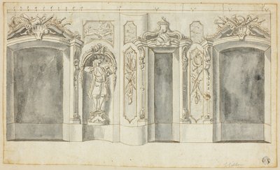 Stěna s loveckými vzory od Grinling Gibbons