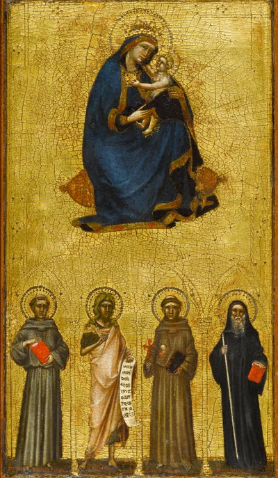 Madonna a dítě se svatými, kolem roku 1360 (tempera a zlatý list na topolovém panelu) od Guariento di Arpo