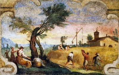 Sklizeň, freska od Giovanniho Francesca Barbieriho, známého jako il Guercino (1591-1666). od Guercino