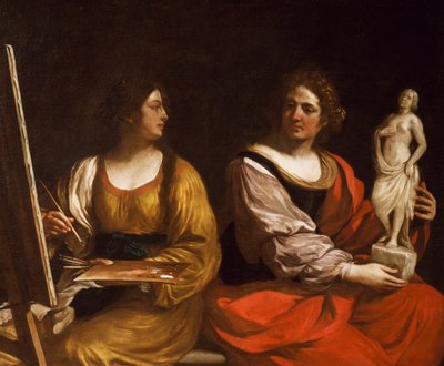 Alegorie malířství a sochařství, Giovanni Francesco Barbieri, známý jako Guercino od Guercino
