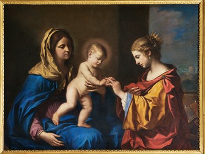Mystická svatba svaté Kateřiny od Guercino
