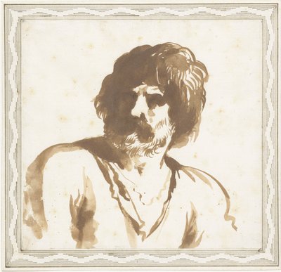 Busta muže od Guercino (attributed to)