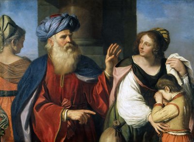 Abraham vyhání Hagar a Izmaela, 1657. od Guercino