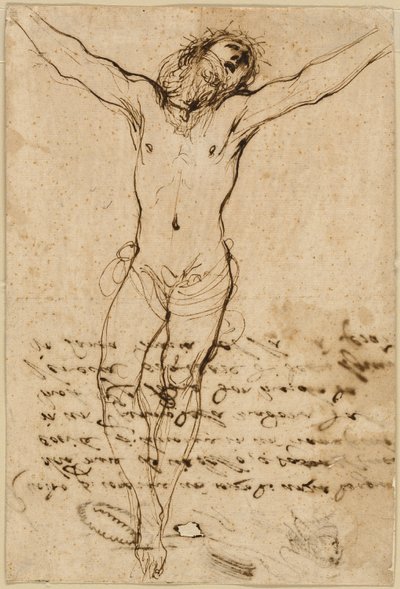 Kristus na kříži: Studie na téma Ukřižování se svatými od Guercino