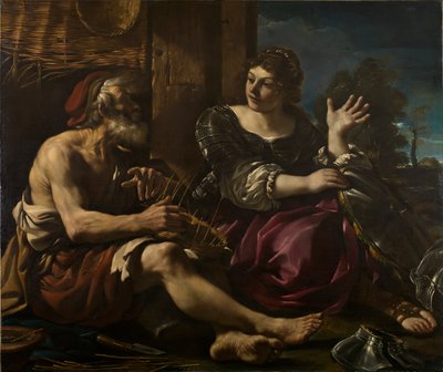Erminia a pastýř, 20. léta 17. století od Guercino