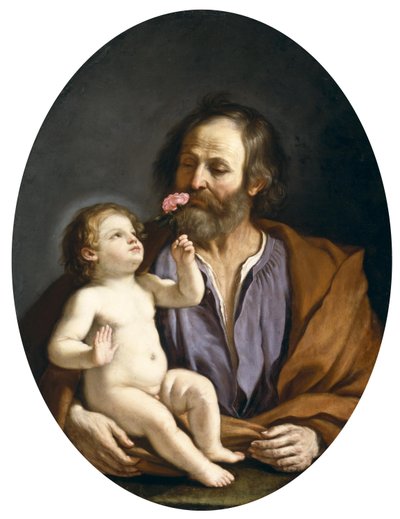 Guercino - Svatý Josef s dítětem, asi 1637 od Guercino