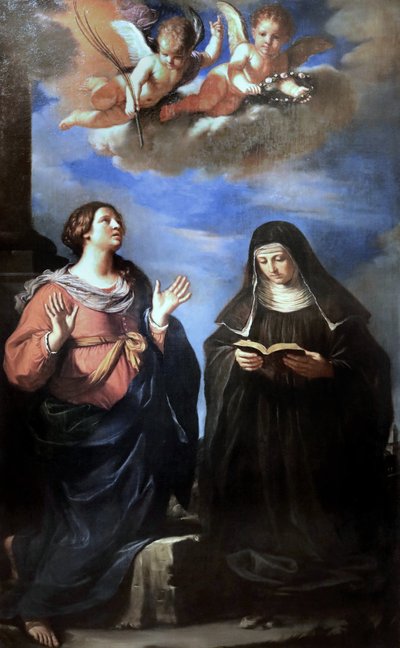 Guercino - Svatá Gertruda a Lukrécie. 1645 od Guercino