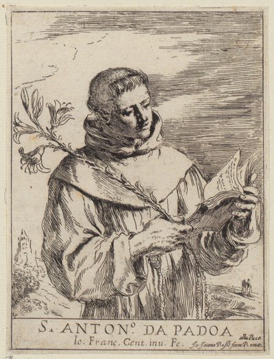 Svatý Antonín Paduánský od Guercino