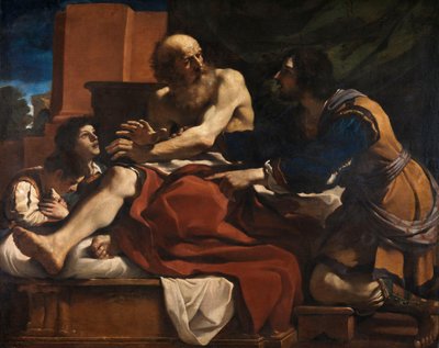 Jákob žehná Josefovým synům od Guercino