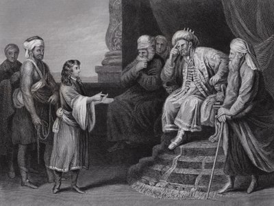 Joseph vykládá Faroahův sen od Guercino