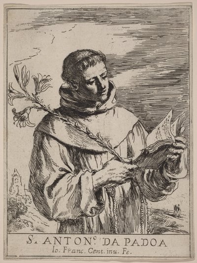 Svatý Antonín Paduánský od Guercino