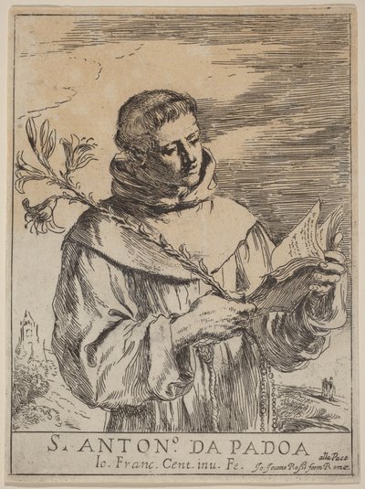 Svatý Antonín Paduánský od Guercino