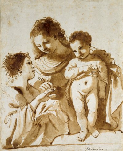 Mystická svatba svaté Kateřiny, 1618-1619 od Guercino
