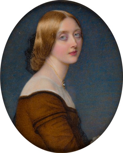 Portrét neznámé dámy, cca 1840-73 (olej na plátně) od Guglielmo Faija