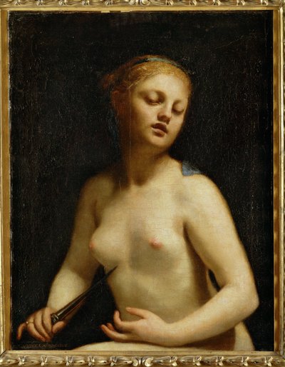 Smrt Lukrécie (malba na plátně) od Guido Cagnacci