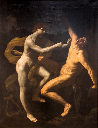 Apollón bičující Marsyas, 1620-25 (olej na plátně) od Guido Reni