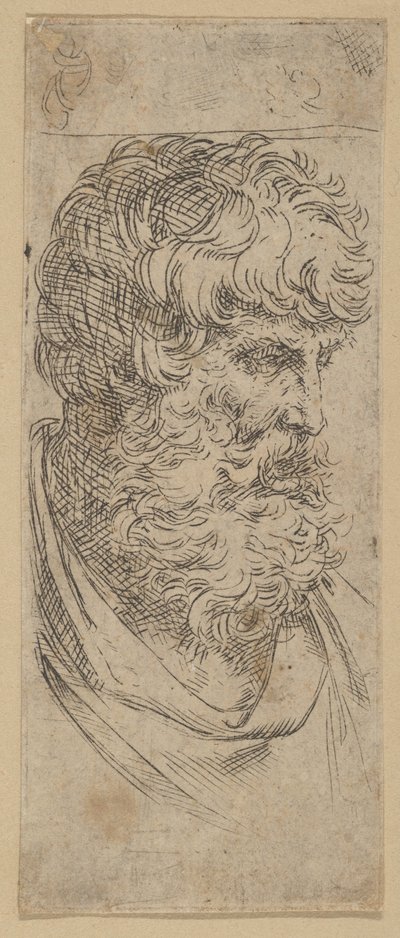 Busta vousatého muže, ca. 1600-1640. od Guido Reni