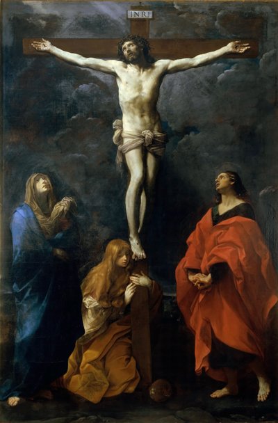 Kristus na kříži s Marií, Janem a Marií Magdalenou, c. 1617. od Guido Reni