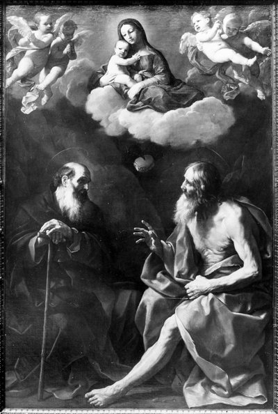 Poustevníci Pavel a Antonín v poušti od Guido Reni