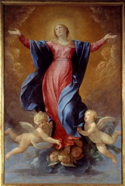 Obraz Nanebevzetí Panny od Guida Reniho s názvem Průvodce (1575-1642) 1637 Slunce. 2,42x1,6 m Lyon, Musee des Beaux Arts od Guido Reni