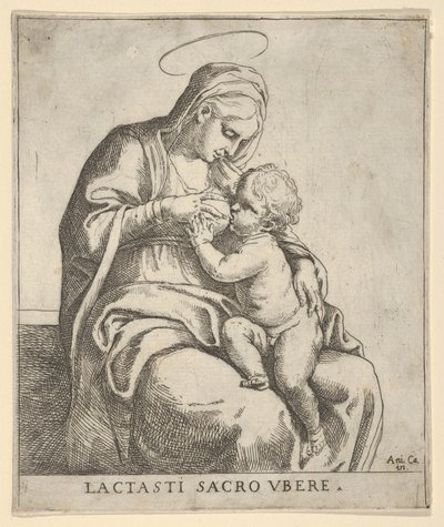 Panna kojící nemluvně Krista, ca. 1590-1610. od Guido Reni