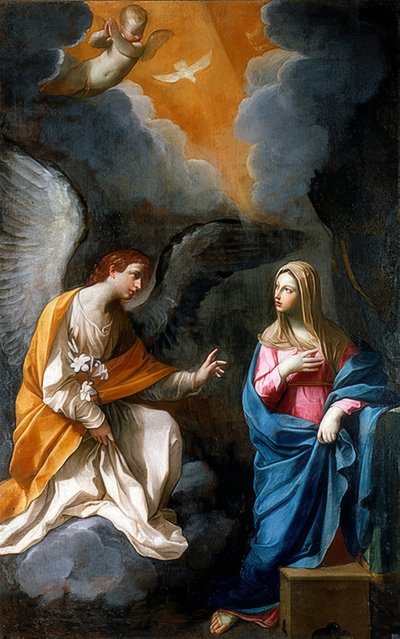 Zvěstování. 1620 od Guido Reni