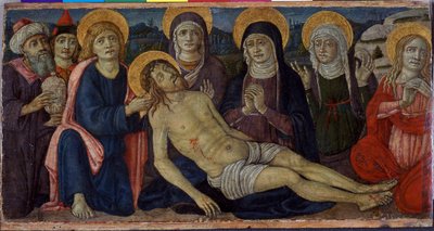 Oplakávání Krista, cca 1500 (tempera na dřevě) od Guidoccio di Giovanno Cozzarelli