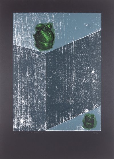 Invisible Room nº8, The Dream Of My Soul, 2019 (dřevořez a sítotisk) od Guilherme Pontes