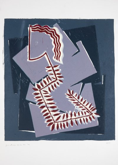 Nainen saniaisella nro 1, 2019 (linoleikkaus) od Guilherme Pontes