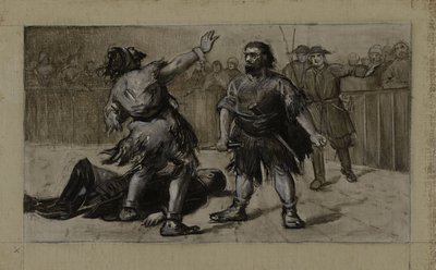 Han z Islandu u soudu, asi 1889 (olej na plátně) od Guillaume Albert Demarest